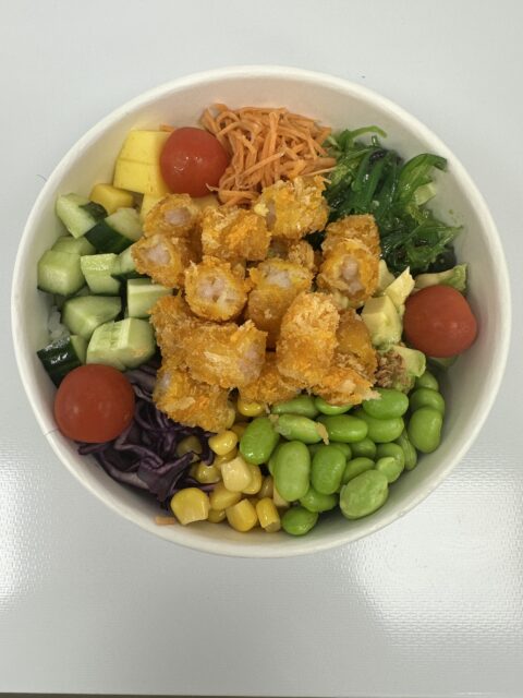 poke tampura crevettes