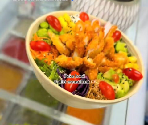 poke poulet croustillant